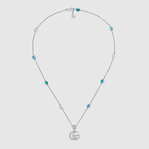 Used Gucci Double G mother of pearl necklace - Picture 1 of 5